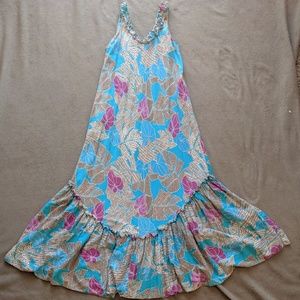 Hilo Hattie Dress 90s Vintage Hawaiian Maxi MuuMuu